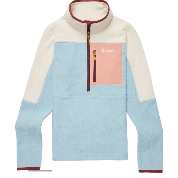 Cotopaxi Women's Large Abrazo Fleece Half-Zip Jacket  Cream Blue NWT Jacket - Picture 8 of 14